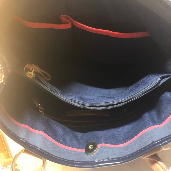 Tommy Hilfiger Rugby stripe Purse Bag Tote read - Picture 2 of 16